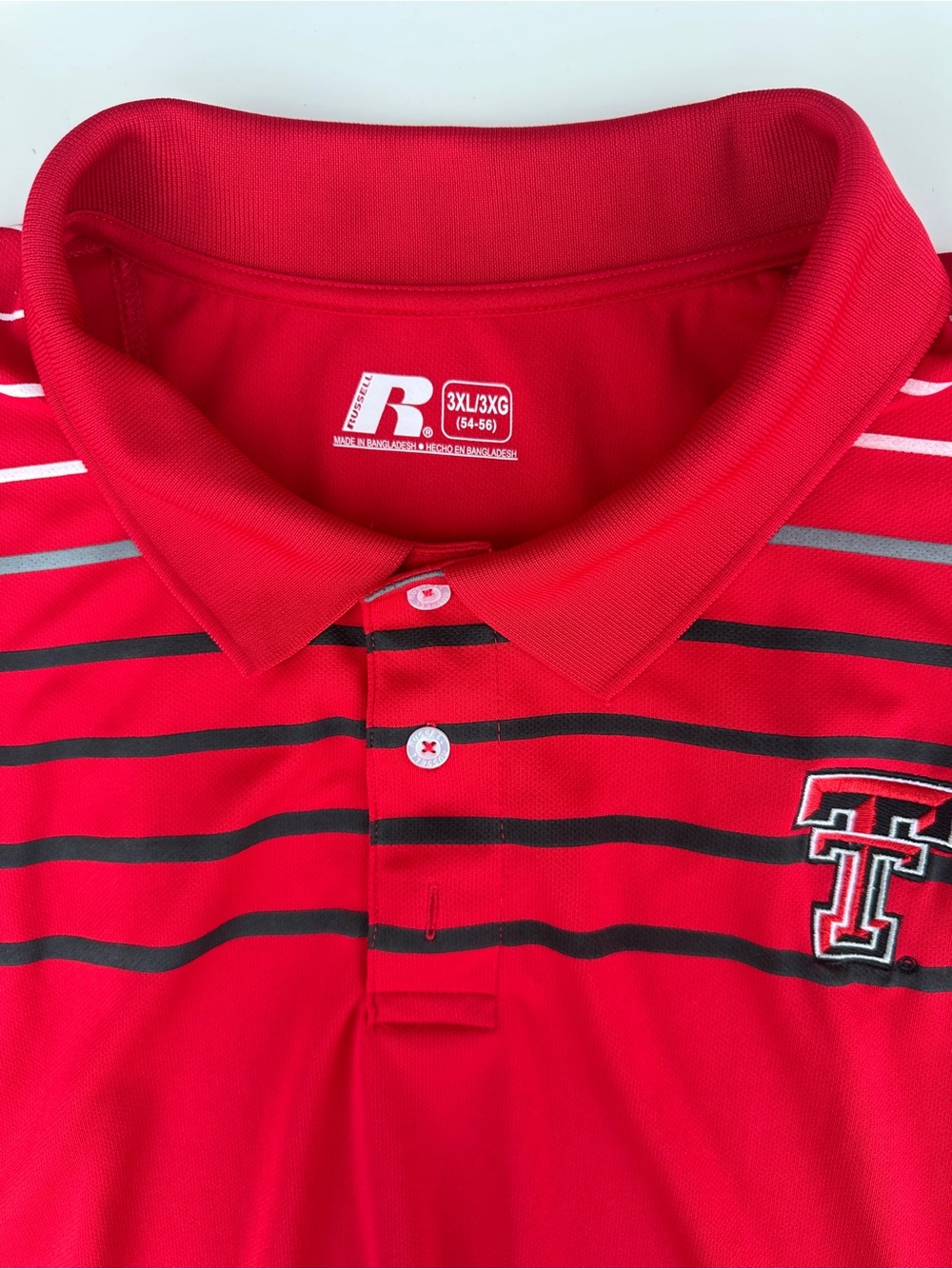 Russell Texas Tech polo golf shirt excellent condition men's big and tall 3XL